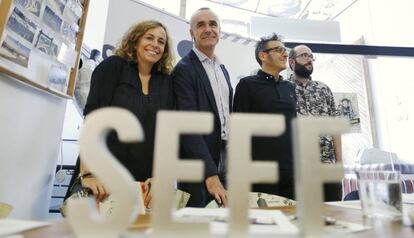 Responsables del SEFF, durante la presentaci&oacute;n en Sevilla.