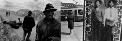 'Camino de Oruro al cerro de Potosí', Bolivia, 1991, y 'Zapatistas, Zurich', 1981, ambas de Paolo Gasparini.