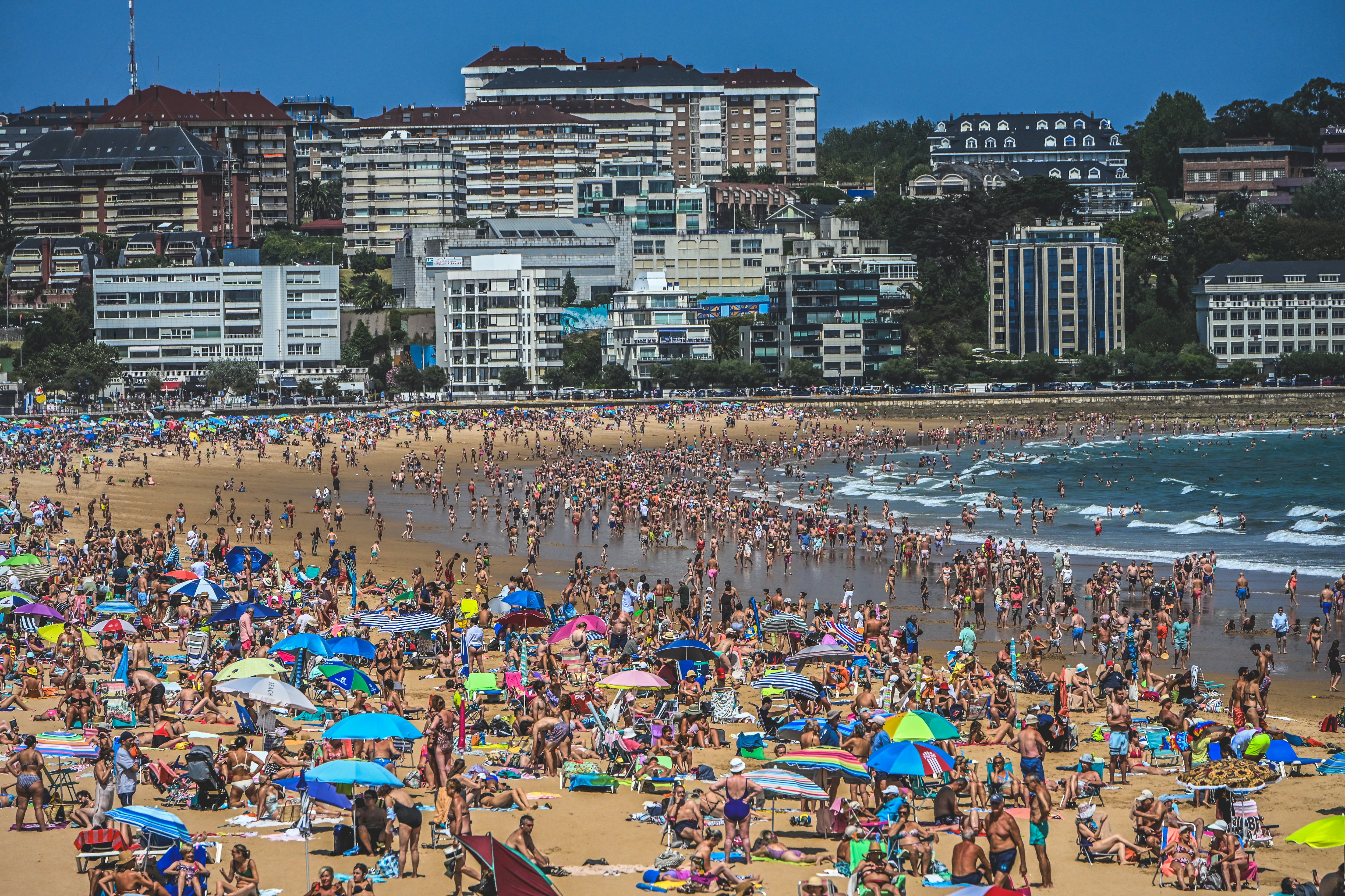 Playa de El Sardinero (Santander), el pasado 10 de agosto.
