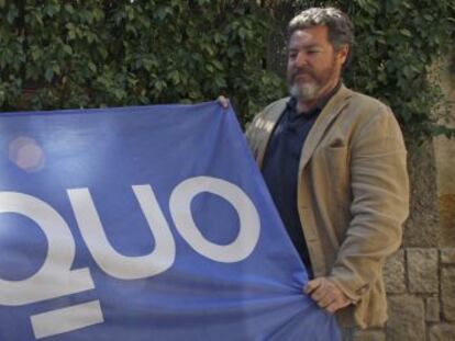 El líder de Equo, Juan López de Uralde, y la dirigente de este partido Inés Sabanés, ante la sede de su partido en Madrid.