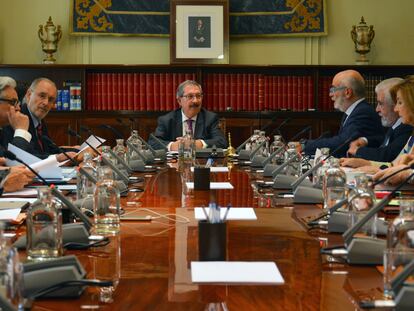 Pleno del Consejo General del Poder Judicial en diciembre pasado.