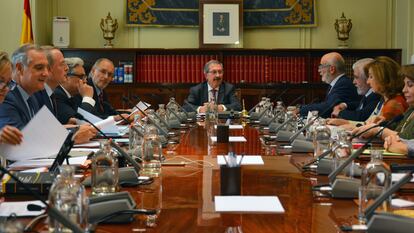 Pleno del Consejo General del Poder Judicial en diciembre pasado.