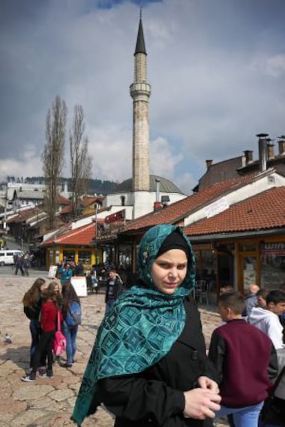 Escena de la Baščaršija, la zona antigua de la ciudad de Sarajevo.