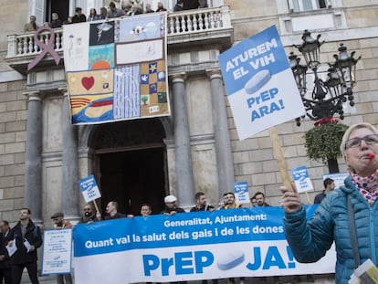 Manifestaci&oacute;n en favor de la PrEP, el pasado 1 de diciembre en Barcelona