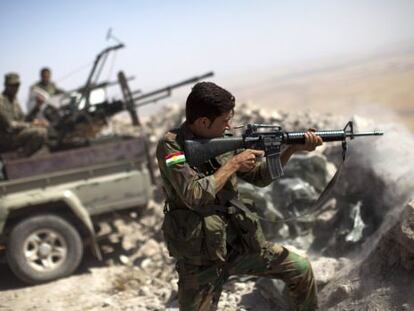 Un peshmerga kurdo, en septiembre cerca de Mosul.