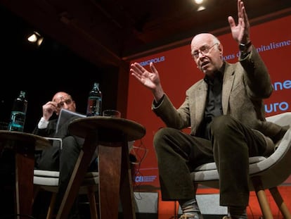 Richard Sennett, durant la seva intervenció en el festival literari Kosmopolis del CCCB.