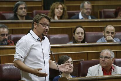El portavoz de En Comù Podem en el Congreso, Xavier Domènech.