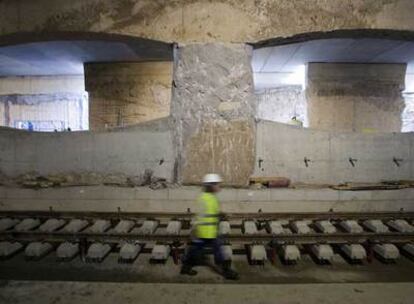 Aspecto de las obras de la estación de Sants, el viernes de la pasada semana.