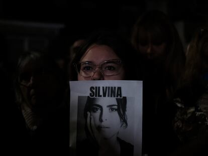 A woman at a demonstration for Silvina Luna in Buenos Aires, Argentina, in September of this year.