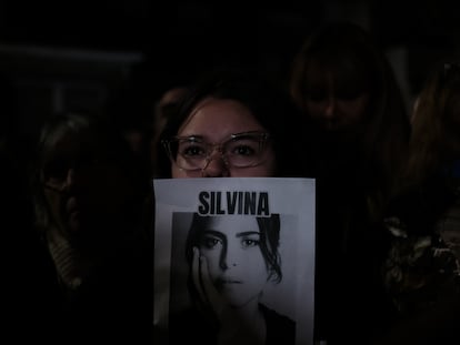 Una mujer en una manifestación por Silvina Luna en Buenos Aires (Argentina), el septiembre de este año.