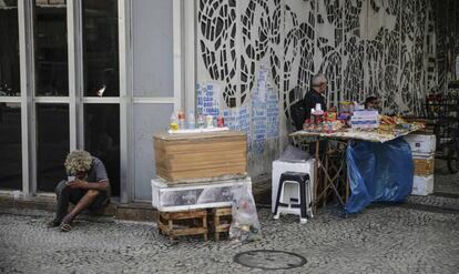 Vendedores callejeros en Río de Janeiro (Brasil). 