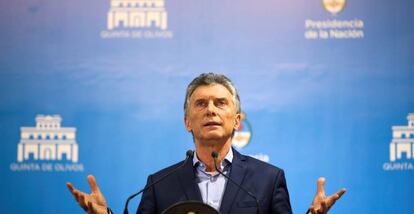 Mauricio Macri, presidente argentino, en su residencia oficial, en Buenos Aires.