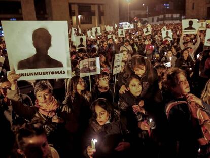 Manifestación contra los asesinatos de líderes sociales en junio de 2018.