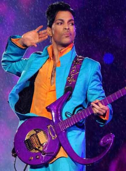 Prince, durante uno de sus últimos conciertos.