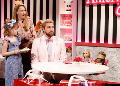 Travis Kelce durante su participación en un 'sketch' de 'Saturday Night Live', el 4 de marzo de 2023.