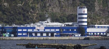 Sede principal en Chapela (Redondela), en la r&iacute;a de Vigo, de la empresa Pescanova, desde 2013 en concurso de acreedores.