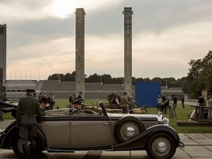 Rodaje de 'Race', de Stephen Hopkins, sobre el atleta Jesse Owens.