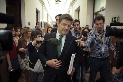 El ministro de Justicia, Rafael Catalá, en el Congreso.