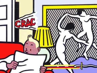 'Tintín leyendo' (1993), obra de Roy Lichtenstein que hasta el 27 de mayo puede verse en la Fundación Juan March de Madrid.