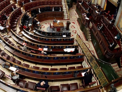 Un momento del pleno celebrado el 25 de marzo en el Congreso de los Diputados.