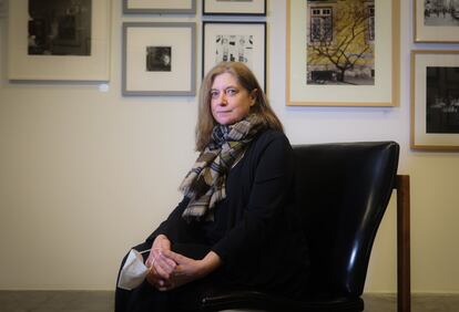 Claude Bussac, directora de PHotoEspaña, posa en la nueva galería.
