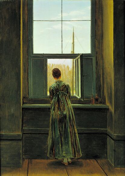 <i>Woman at the Window</i> (1822), de Caspar David Friedrich (1774-1840), en el Metropolitan de Nueva York.