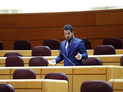 El senador de Ciudadanos Francisco José Carrillo, durante la sesión de control al Gobierno en el Senado, este martes en Madrid.