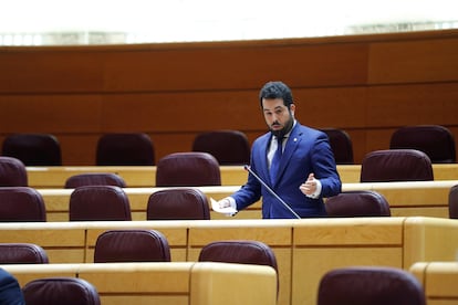 El senador de Ciudadanos Francisco José Carrillo, durante la sesión de control al Gobierno en el Senado, este martes en Madrid.