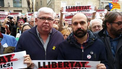 Els actuals líder de l'ANC i Òmnium, Agustí Alcoberro i Marcel Mauri.