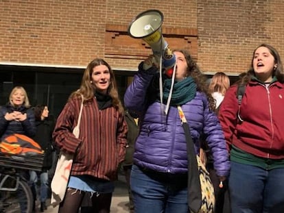 Protesta en defensa de La Ingobernable, el pasado día 7.
 