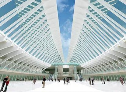 Imagen del proyecto original presentado por Santiago Calatrava para el intercambiador del World Trade Center