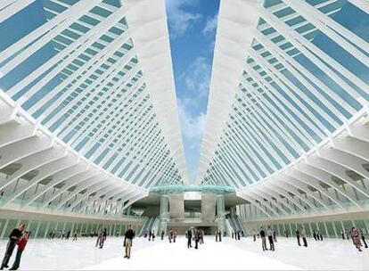 Imagen del proyecto original presentado por Santiago Calatrava para el intercambiador del World Trade Center