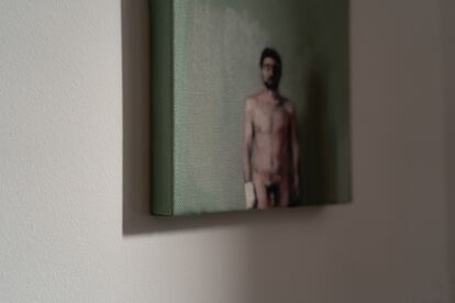 'Retrato de mi agresor'. Óleo s/lienzo, 20x20 cm, 2006.