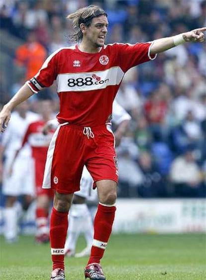 Woodgate, durante un partido con el Middlesbrough.