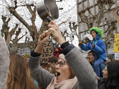 Protesta este fin de semana en Ginebra (Suiza) contra el cambio climático. 