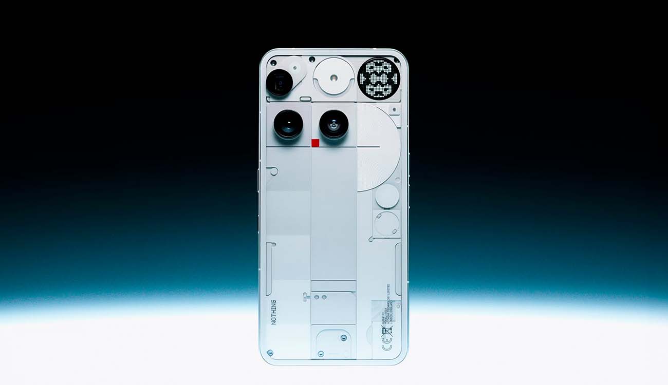 Teléfono Nothing Phone 3 con fondo