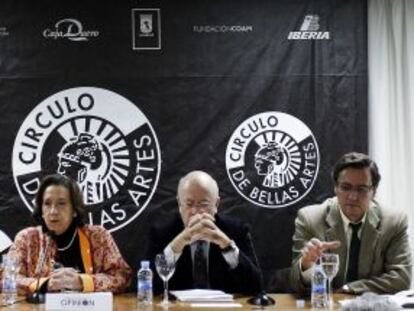 De izquierda a derecha, José Ignacio Torreblanca, Javier Rupérez, Victoria Prego, Andrés Ortega y Fernando Vallespín.