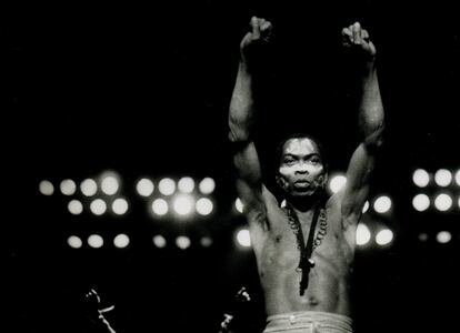 El músico nigeriano Fela Kuti.