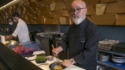 Ricardo Sanz, en el restaurante Kabuki Wellington, en una imagen de archivo.