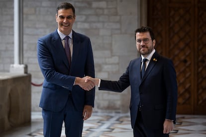 Pere Aragones y Pedro Sanchez