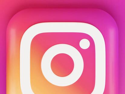 Log Instagram fondo rosa