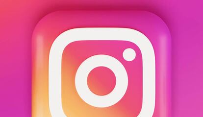 Log Instagram fondo rosa