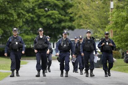 Agente del orden en Dannemora, Nueva York. 