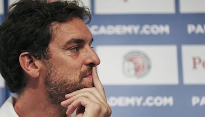 Pau Gasol, en la presentación de su academia de baloncesto en Barcelona