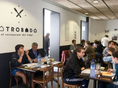 Vista del comedor de La Trobada.