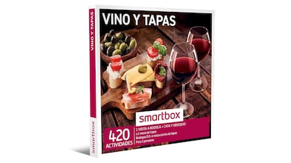 regalos amigo invisible unisex: caja de regalo con vinos y tapas de Smartbox.