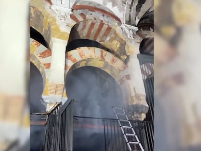 Así ha quedado la capilla de la Mezquita de Córdoba afectada tras el incendio