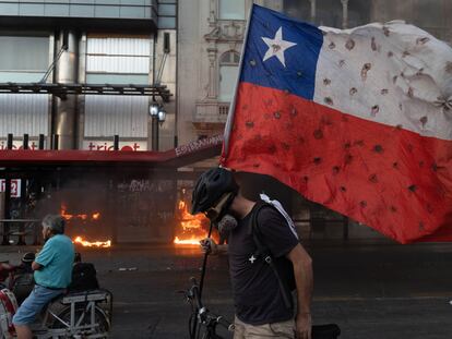Imagen de archivo de protestas en Chile.