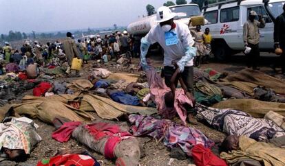 Un campamento de refugiados en Ruanda, en el 22 de julio de 1994.