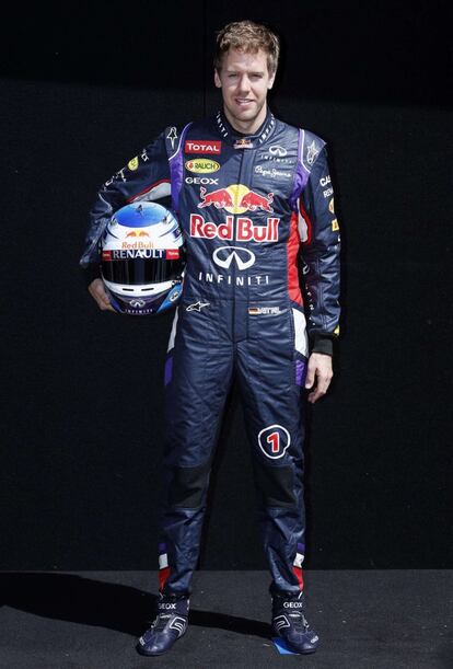 El alemán Sebastian Vettel del equipo Red Bull.